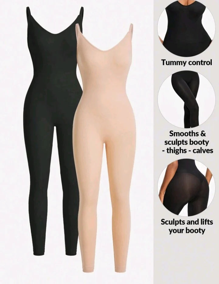 2pcs Sleeveless Bodycon Jumpsuit