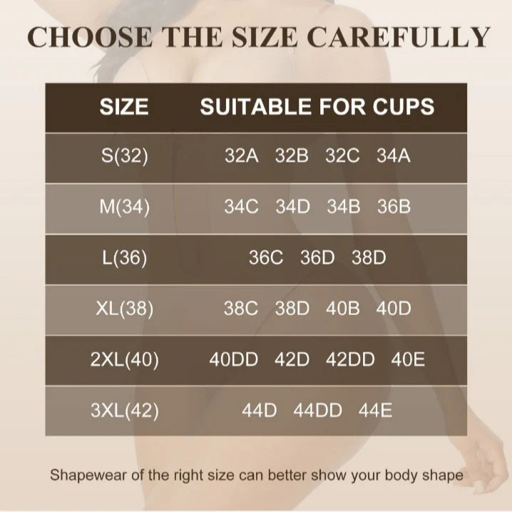 U Plunge Bra Backless Thong Bodysuit-Seamless, Shapewear, Low-cut, Sexy, Comfort